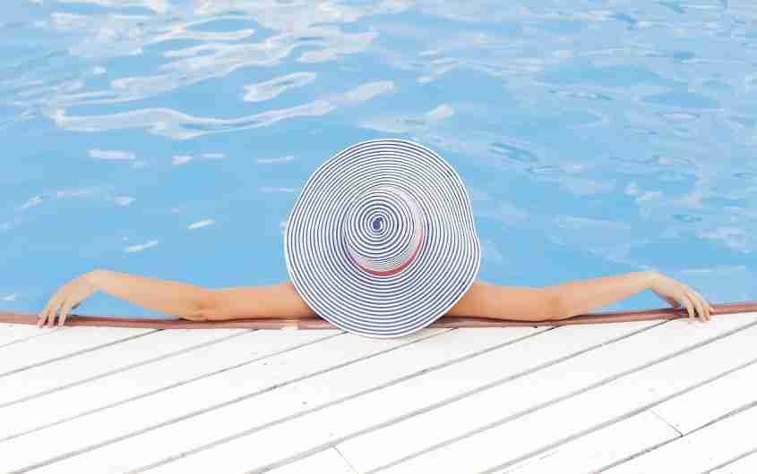 relax by the poolside