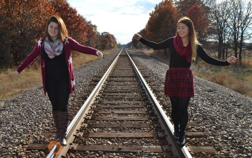 Friends, Railway, Laughing, Happy